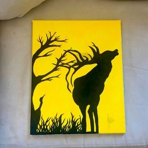 This painting was the first thing painted on a canvas by me.